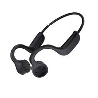 Bone Conduction Headphones,Simlux Wireless Bluetooth 5.0 Earphones Air Open Ear IP55 Waterproof Deep Bass Sports Headsets with Mic for Jogging Running and Fitness(Black)