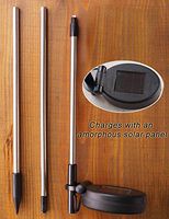 BRIGHT ZEAL Stake Replacements for Solar Garden Lights 204 (30" Inches Tall, BLACK BODY) 1011