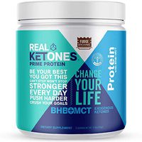 Real Ketones Whey Keto Protein Powder with Exogenous Ketones - Grass-fed Whey Isolate Protein, Paleo and Low-Carb Friendly, Fudge Brownie