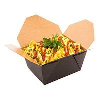 Restaurantware RWA0146B-50 Disposable Takeout Container, 30 oz / #1, Black