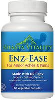 ENZ-Ease Advanced Pain Relief Joint & Muscle Pain Formula- Potent Herbal Extracts and Systemic Enzymes for Aches and Pains from Overexertion or Exercise Helps Flexibility. Non-GMO Vegetarian 60 caps