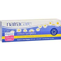 2 Packs of Natracare Organic Cotton Tampons - Super Plus - 20 Pack