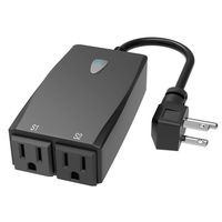 Outdoor Smart Plug-Aoycocr Smart Outlet with 2 Sockets,Compatible with Alexa,Google Assistant and IFTTT,Wi-Fi Outlet Wireless Remote Control Timer by Smartphone,IP44 Waterproof,FCC/RoHS certified