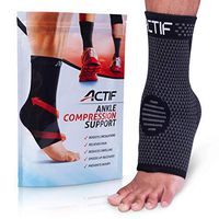 Actif Sports Ankle Compression Sleeve - Breathable Ankle Support to Speed Up Recovery, Prevent Injury, Reduce Swelling, Achilles Tendon and Plantar Fasciitis Support, and More (Small US Size 4-7)