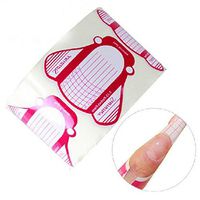 Nail Art,Putars Fashion 100Pcs Nail Art Tips Extension Forms Guide DIY Tool Acrylic UV Gel