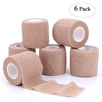 Self-Adhesive Cohesive Wrap Bandage Flexible Stretch Tape Athletic Strong Elastic First Aid Tape for Wrist, Ankle Sprains, Swelling 6 Packs, 2Inch X 5Yards