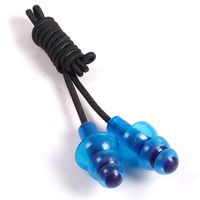 Silicone Gel Soft Swimming Earplug with Corded String Sleep Noise Cancelling for Hearing Protection 2.8 x 1.5 cm(blue-2pack)