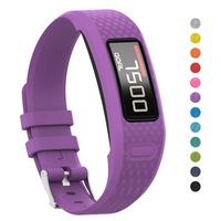 iBREK for Garmin Vivofit 1/2 Bands,Adjustable Watch Bands Replacement with Buckle for Women Men Small Large (No Tracker)-S/Purple
