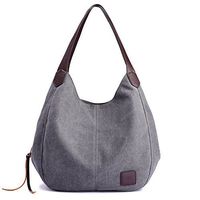 Women's Canvas Handbags ✦◆HebeTop✦◆ Simple Casual Top Handle Tote Bag Crossbody Shoulder Bag Shopping Work Bag Grey