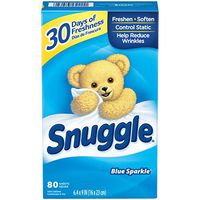 Snuggle Fabric Softener Dryer Sheets, Blue Sparkle, 80 Count