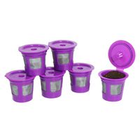 Perfect Pod Cafe-Save Reusable K-Cup Pod Coffee Filters | Refillable Pod Capsules with Built-In, Integrated Mesh Strainer, 6-Pack