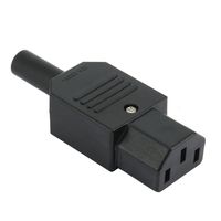 uxcell AC 250V 10A Female 3 Terminals IEC320 C13 Power Adapter Connector