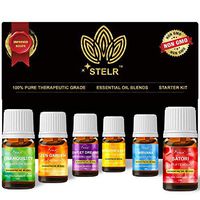 Aromatherapy Essential Oil Blends Starter Kit - Pure Therapeutic Grade Synergy Gift Set: Zen Garden, Sweet Dreams, Breathe Easy, Tranquility, Nirvana, Satori