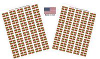 Made in USA! 100 Country Flag 1.5" x 1" Self Adhesive World Flag Stickers, Two Sheets of 50, 100 Sticker Flags Total (Basque Lands)