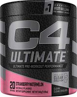 Cellucor C4 Ultimate Pre Workout Powder Strawberry Watermelon | Sugar Free Preworkout Energy Supplement for Men & Women | 300mg Caffeine + 3.2g Beta Alanine + 2 Patented Creatines | 20 Servings