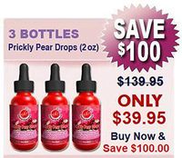 3 x Nopal Cactus - (Prickly Pear) Whole Cactus Fruit Liquid Sublingual Drops Extract Tincture Herbal Supplement; 3 Month Supply 3 x (2 Fl. Oz) Quick Inflammation Response