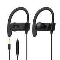 Avantree E171 Sports Earbuds Wired with Microphone, Sweatproof Wrap Around Earphones with Over Ear Hook, in Ear Running Headphones for Workout Exercise Gym Compatible with iPhone, Cell Phones