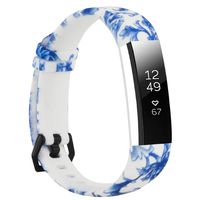 Tkasing for Fitbit Alta/Alta HR Wristband with Metal Clasp for Fitness Activity Tracker, Silicon Wrist Bands Replacement Accessories for Fitbit Alta/Alta HR(no Tracker) (Pattern04, Free Size)