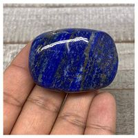 54.2g, 1.8"x1.4"x0.8", Natural Untreated Small Lapis Lazuli Tumbled Glassy Polished Gemstone, Freeform, Metaphysical, Healing Stone, F2841