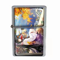 Wind Proof Dual Torch Refillable Lighter Anime Design-002