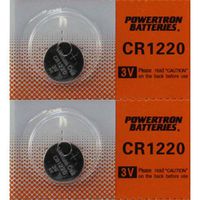 Powertron 2 3v Battery CR1220 CR-1220 Lithium Batteries DL1220