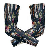 ZZKKO Dream Catcher Floral Cooling Arm Sleeves Cover Uv Sun Protection for Men Women Running Golf Cycling Arm Warmer Sleeves 1 Pair