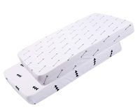 Pack n Play Sheet Fitted Playard Mattress Sheet Set 2 Pack 100% Jersey Knit Cotton Ultra Soft Stretchy Portable Mini Crib Sheets for Baby Girl Boy Grey Arrows and Black Triangles by Knlpruhk