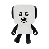 Keledz Dancing Bluetooth Speaker, Portable Mini Wireless Bluetooth Speaker Dancing Dog Music Speaker Kids Toys Bluetooth Dancing Robot Speaker (Black White)