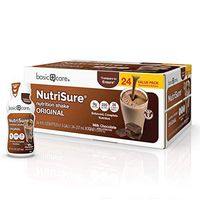 Amazon Basic Care Nutrisure Adult Nutritional Shake, Chocolate, 24 Count