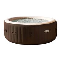 Intex PureSpa Bubble Massage 4 Person Capacity Puncture Resistant Inflatable Outdoor Hot Tub Spa with Soothing Jets