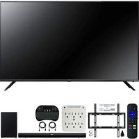 TCL 75R617 75-inch 6-Series 4K UHD Dolby Vision HDR Roku Smart TV (2019) Bundle Alto 7+ 2.1 Channel Sound Bar, Wireless Keyboard, Deco Mount Wall Mount Kit and 6-Outlet Surge Adapter