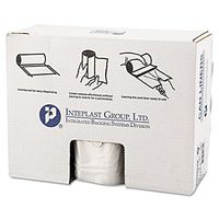 Inteplast Group High-Density Can Liner, 38 X 60, 60Gal, 22Mic, Clear, 25/Roll, 6 Rolls/Carton