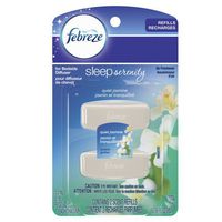 Febreze Sleep Serenity Bedside Diffuser, Set & Refresh, Quiet Jasmine (2 Count, 5.5 Ml Each)