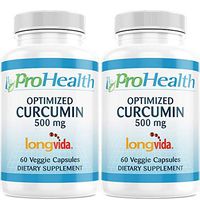 ProHealth Optimized Curcumin Longvida 2-Pack (500 mg, 60 Capsules Each) 285x More Bioavailable | Joint Health | Cognition | Anti-Inflammatory | Antioxidant Supplement