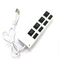 hiriyt 4-Port USB 2.0 Hub Splitter Switches for Mobile Phone Switches
