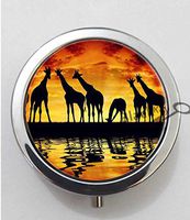 BlackKey Animal Giraffe Outline 3-Compartment Decorative Pocket Gift Box Case Organizer for Pill, Color 1 -401