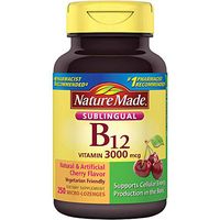 Nature Made Sublingual Vitamin B12 1000 mcg. Cherry Flavored Lozenges (.250 Count)