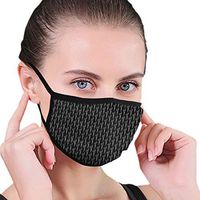 Boys Girls Anti-Dust Earloop Half Face Face Cover Outdoor Windproof Polyeste Cover Adjustable Elastic Band, Barber Scissors Black