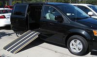 Travel Ramp Mini Van Five Feet Folding Door Opening, 28 Inch, 32 Pound