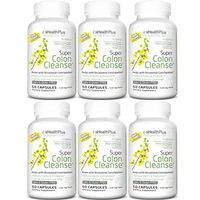 Health Plus Super Colon Cleanse Psyllium with Herbs, Capsules 60 ea (Pack of 6)