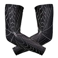 ZZKKO Spider Web Cooling Arm Sleeves Cover Uv Sun Protection for Men Women Running Golf Cycling Arm Warmer Sleeves 1 Pair