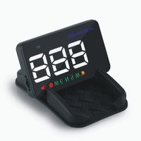 3.5'' GPS Universal HUD Head Up Display KMH MPH Over Speed Alarm Speedometer with Compass for 12V Vehicle Windshield Projector with Film, Cigarette Lighter Powered & 2 Models