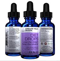 Create Your Shape Diet Drops Best Seller - Rapid Weight Loss Supplement - Appetite Suppressant - Fat Burner - African Mango - Lose Belly Fat - Amino Acids - No Side Effects - All Natural USA Made