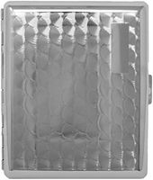 Silver Swirls (Full Pack 100s) Metal-Plated Cigarette Case & Stash Box