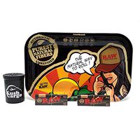 RAW Brazil by JBatista Rolling Tray (Small) with RAW Black Rolling Papers