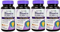 Biotin 10,000mcg Fast Dissolve, Pack of 4