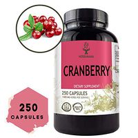 Cranberry 250 Capsules 1400 mg per Serving | Urinary Tract Health Dietary Supplement | Kidney Cleanse | Bladder Health | Rich in Antioxidants | Gluten Free | Non-GMO