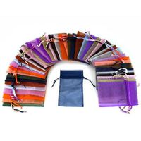 420 Organza Drawstring Pouches Gift Bags Assorted Colors 6"x9" - $2.30/dz