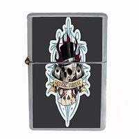 Wind Proof Dual Torch Refillable Lighter Skull-061