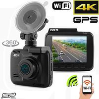 4K Ultra HD 2160P Car Dash Cam DVR, Dash board Camera, Built In WiFi and GPS, APP Support, 2.4" LCD, 150 Wide Angle, G-Sensor, FHD Night Vision, Loop Recording, Motion Detection, Crash Recorder